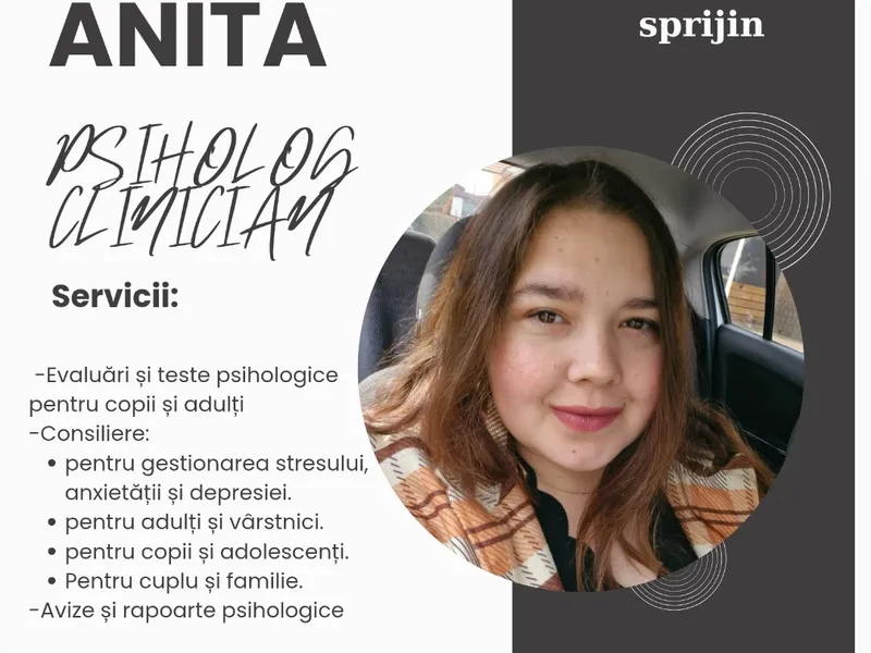Card de contact Cabinet Psihologie Anita Bojor - psiholog cu experiență în Dej, Cluj